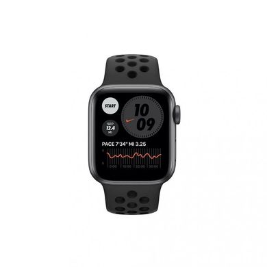 Смарт-годинник Apple Watch Nike SE GPS 44mm Space Gray Alum. Case w. Ant./Black Nike S. Band (MKQ83) фото