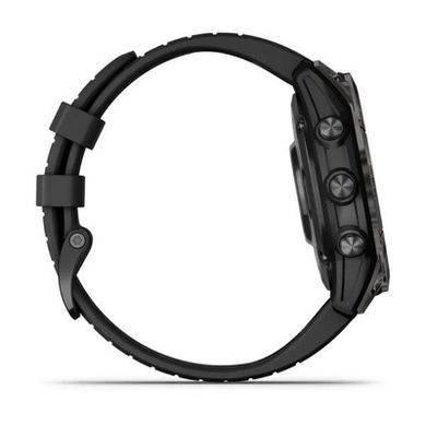 Смарт-часы Garmin Fenix 7 Pro Sapphire Solar Carbon G. DLC Tit. with Black Band (010-02777-10/11) фото