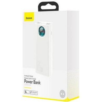 Power Bank Baseus Amblight Digital Display Quick Charge 65W 30000mAh White (PPLG-A02) фото