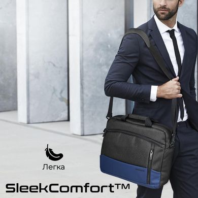 Сумка та рюкзак для ноутбуків Promate Satchel-MB 15.6" Blue (satchel-mb.blue) фото
