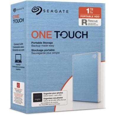 Жорсткий диск Seagate One Touch 1 TB Light Blue (STKB1000402) фото