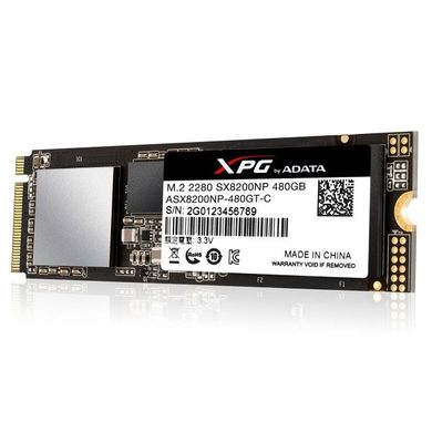 SSD накопичувач ADATA XPG SX8200 480 GB (ASX8200NP-480GT-C) фото
