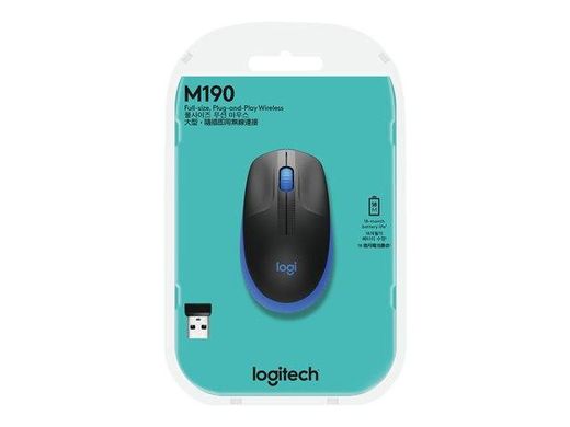 Мышь компьютерная Logitech M190 Wireless Blue (910-005907) фото