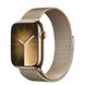 Apple Watch Series 9 GPS + Cellular 41mm Gold S. Steel Case w. Gold Milanese Loop (MRJ73)