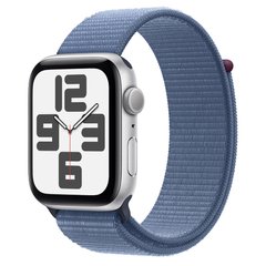 Смарт-годинник Apple Watch SE 2 GPS 44mm Silver Aluminium Case with Winter Blue Sport Loop (MREF3) фото