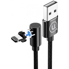 Кабель USB Usams Lightning U54 Right-Angle Magnetic 2A 1.0m Black фото
