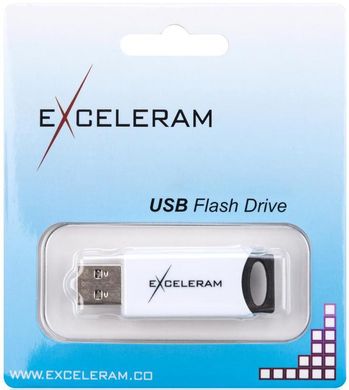Flash память Exceleram 64 GB H2 Series White/Black USB 2.0 (EXU2H2W64) фото