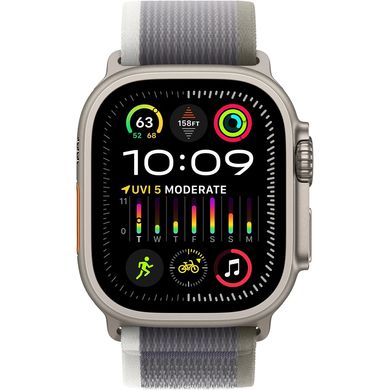 Смарт-часы Apple Watch Ultra 2 GPS + Cellular 49mm Titanium Case with Green/Gray Trail Loop - M/L (MRF43) фото