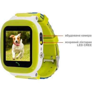 Смарт-годинник AmiGo GO004 Splashproof Camera LED Green фото