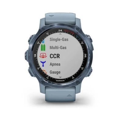 Смарт-годинник Garmin Descent Mk2S Mineral Blue with Sea Foam Silicone Band (010-02403-07) фото