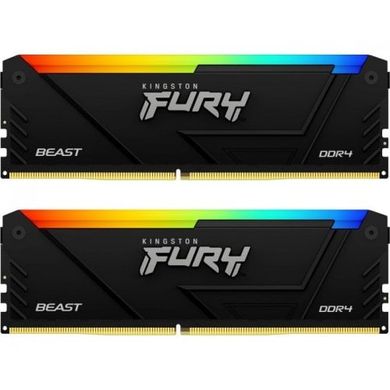 Оперативная память Kingston Fury DDR4 2x32GB 3200MHz Beast RGB (KF432C16BB2AK2/64) фото