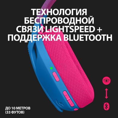 Навушники Logitech G435 LIGHTSPEED Blue (981-001062) фото