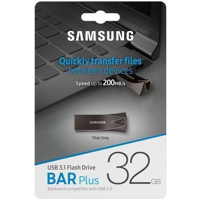 Flash память Samsung 32 GB Bar Plus Black (MUF-32BE4/APC) фото