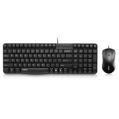 Комплект (клавіатура+миша) RAPOO N1850 Black фото