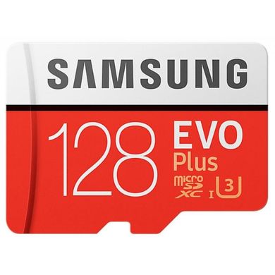 Карта пам'яті Samsung 128 GB microSDXC Class 10 UHS-I U3 EVO Plus + SD Adapter MB-MC128GA фото