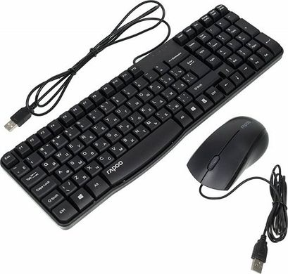 Комплект (клавіатура+миша) RAPOO N1850 Black фото
