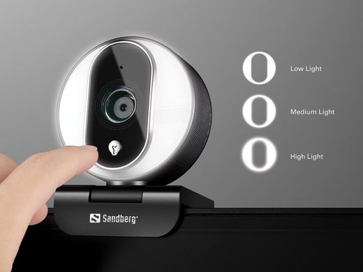 Вебкамера Sandberg Streamer Webcam Pro Full HD Autofocus Ring Light (134-12) фото
