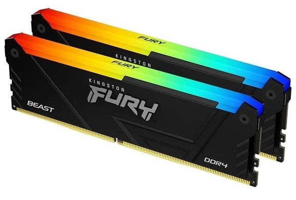 Оперативная память Kingston Fury DDR4 2x32GB 3200MHz Beast RGB (KF432C16BB2AK2/64) фото
