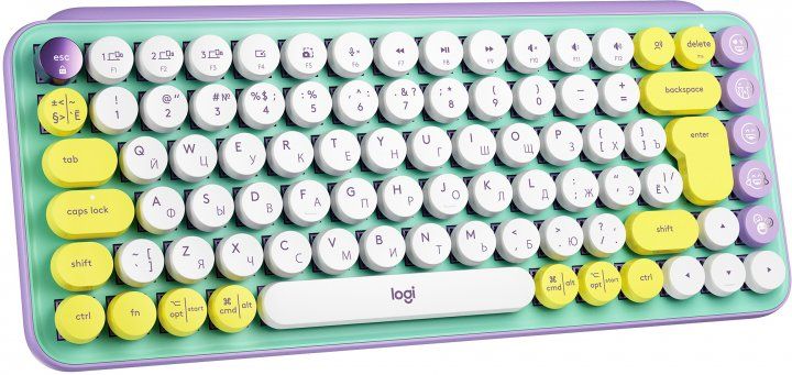 Клавиатура Logitech POP Keys Wireless Mechanical Keyboard Daydream Mint (920-010717) фото