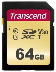 Карта памяти Transcend 64 GB SDXC UHS-I U3 500S TS64GSDC500S фото