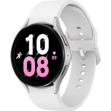 Смарт-часы Samsung Galaxy Watch5 44mm LTE Silver with White Sport Band (SM-R915NZSA) фото