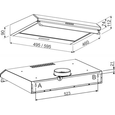 Вытяжки Jantar PHT I LED 60 WH фото