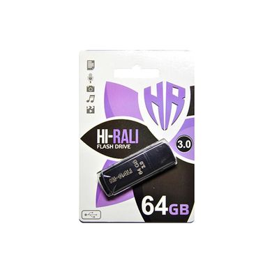 Flash пам'ять Hi-Rali 64 GB Taga Black USB 3.0 (HI-64GB3TAGBK) фото