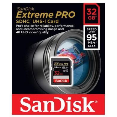 Карта памяти SanDisk 32 GB SDHC UHS-I U3 Extreme Pro SDSDXXG-032G-GN4IN фото