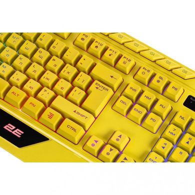 Клавіатура 2E Gaming KG315 RGB USB Yellow (2E-KG315UYW) фото