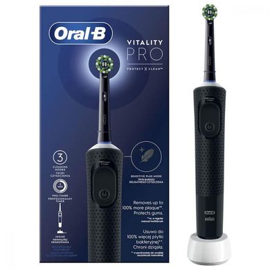Електричні зубні щітки Oral-B Vitality D103 Pro Protect X Clean Black (D103.413.3) фото