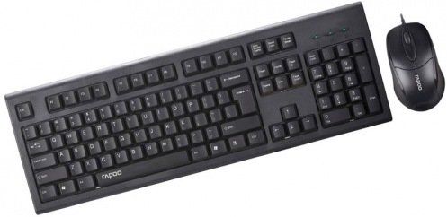Комплект (клавіатура+миша) Rapoo NX1750 Black фото