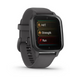 Garmin Venu Sq 2 Slate Aluminum Bezel with Shadow Gray Case and Silicone Band (010-02701-00/10)