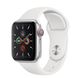 Apple Watch Series 5 GPS + LTE 40mm Silver Case w. White Sport Band (MWWN2)