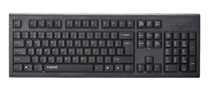 Комплект (клавіатура+миша) Rapoo NX1750 Black фото