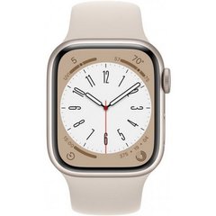 Смарт-часы Apple Watch Series 8 GPS 41mm Starlight Aluminum Case w. Starlight S. Band - M/L (MNUF3) фото