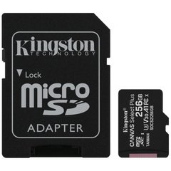 Карта памяти Kingston 256 GB microSDXC Class 10 UHS-I U3 Canvas Select Plus + SD Adapter SDCS2/256GB фото