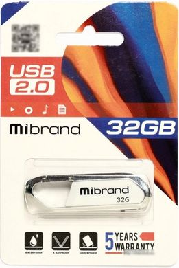 Flash пам'ять Mibrand 32GB Aligator USB2.0 White (MI2.0/AL32U7W) фото
