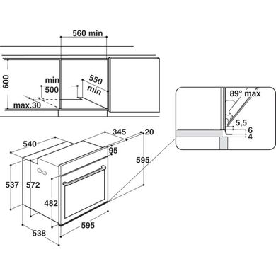 Вбудовувані духові шафи Whirlpool W11OM14MS2H фото