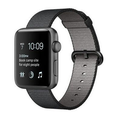 Смарт-годинник Apple Watch Series 2 42mm Space Gray Aluminum Case with Black Woven Nylon Band (MP072) фото