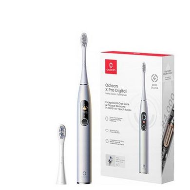 Электрические зубные щетки Oclean X Pro Digital Electric Toothbrush Glamour Silver (6970810552560) фото