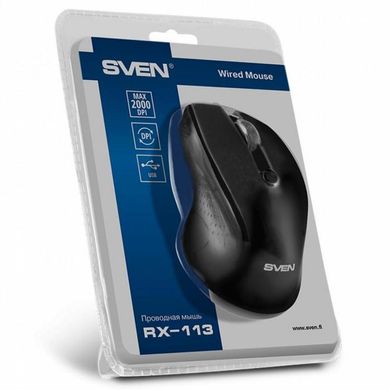 Мышь компьютерная SVEN RX-113 USB Black фото