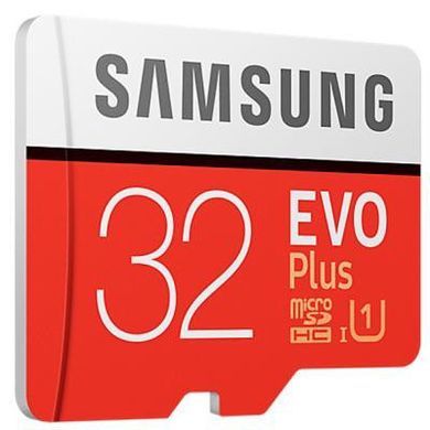 Карта пам'яті Samsung 32 GB microSDHC Class 10 UHS-I EVO Plus + SD Adapter MB-MC32GA фото