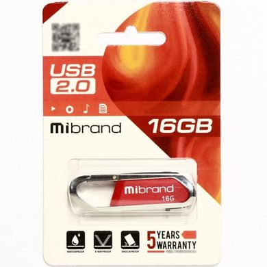 Flash память Mibrand 16 GB Aligator Dark Red (MI2.0/AL16U7DR) фото