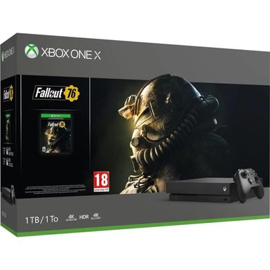 Игровая приставка Microsoft Xbox One X 1TB Black + Fallout 76 фото
