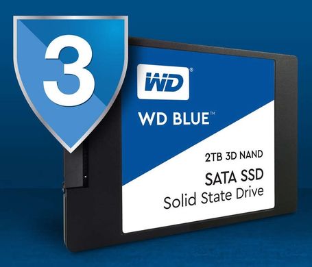 SSD накопитель Western Digital Blue SSD 2TB 2.5" SATAIII 3D NAND (WDS200T2B0A) фото