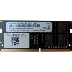 Оперативна пам'ять Samsung 16 GB SO-DIMM DDR4 3200 MHz (SEC432S16/16) фото