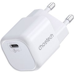 Зарядний пристрій Choetech PD5007 30W USB-C PD GaN Wall Charger White фото