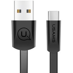 Кабель USB Usams Type-C U2 Flat 2A 1.2m Black фото