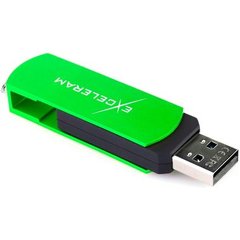 Flash память Exceleram 64 GB P2 Black/Green USB 2.0 EXP2U2GRB64 фото