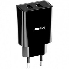 Зарядное устройство Baseus Speed Mini Dual U Charger 10.5W Black (CCFS-R01) фото
